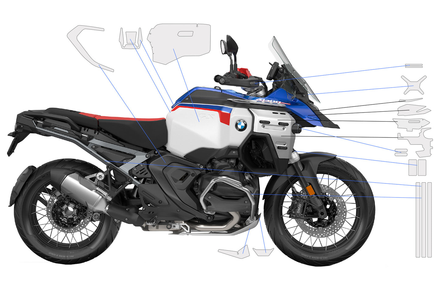 Complete lakbeschermingsset PremiumShield R 1300 GS Adventure Trophy + Triple