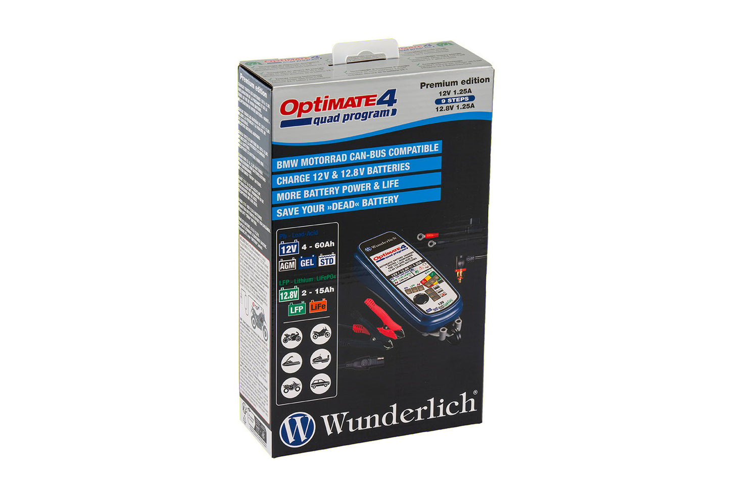 Wunderlich Edition Batterieladegerät Optimate 4 Quad-Programm Canbus Edition