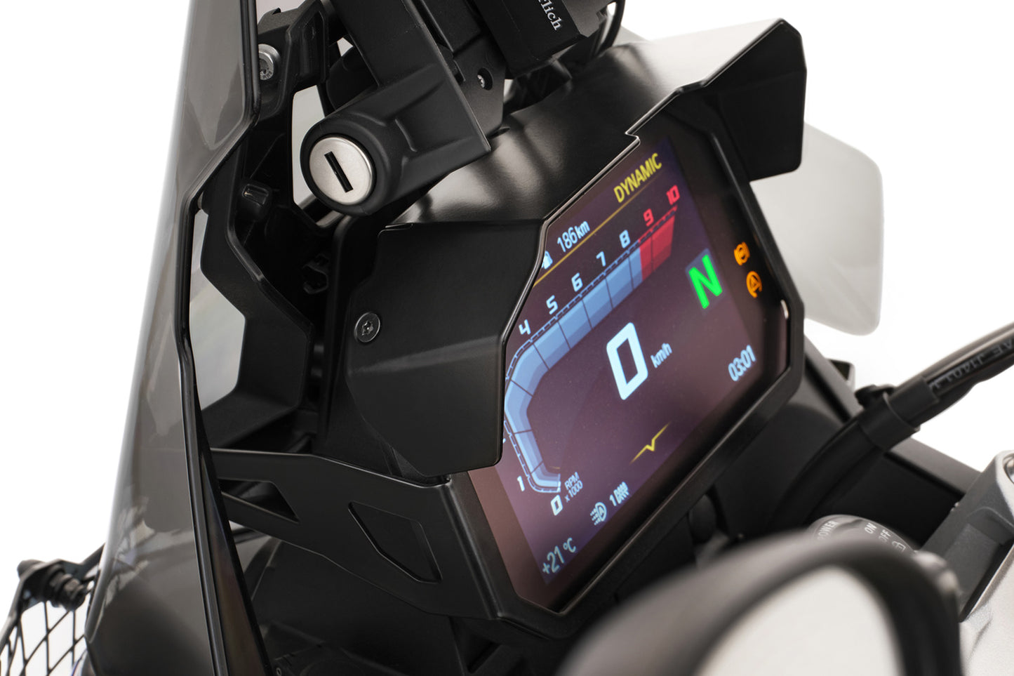 Wunderlich Sun Visor for TFT Anti-Theft Protection