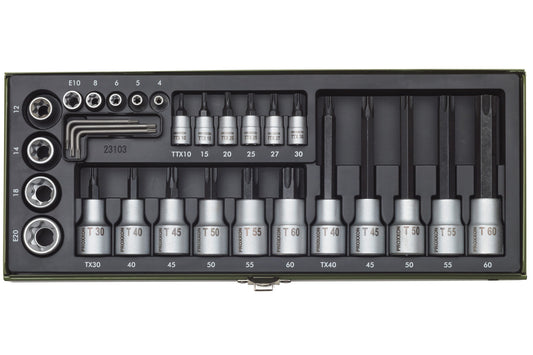PROXXON special TX socket wrench set, 29-piece