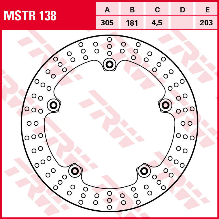 TRW brake disc MSTR138 standard