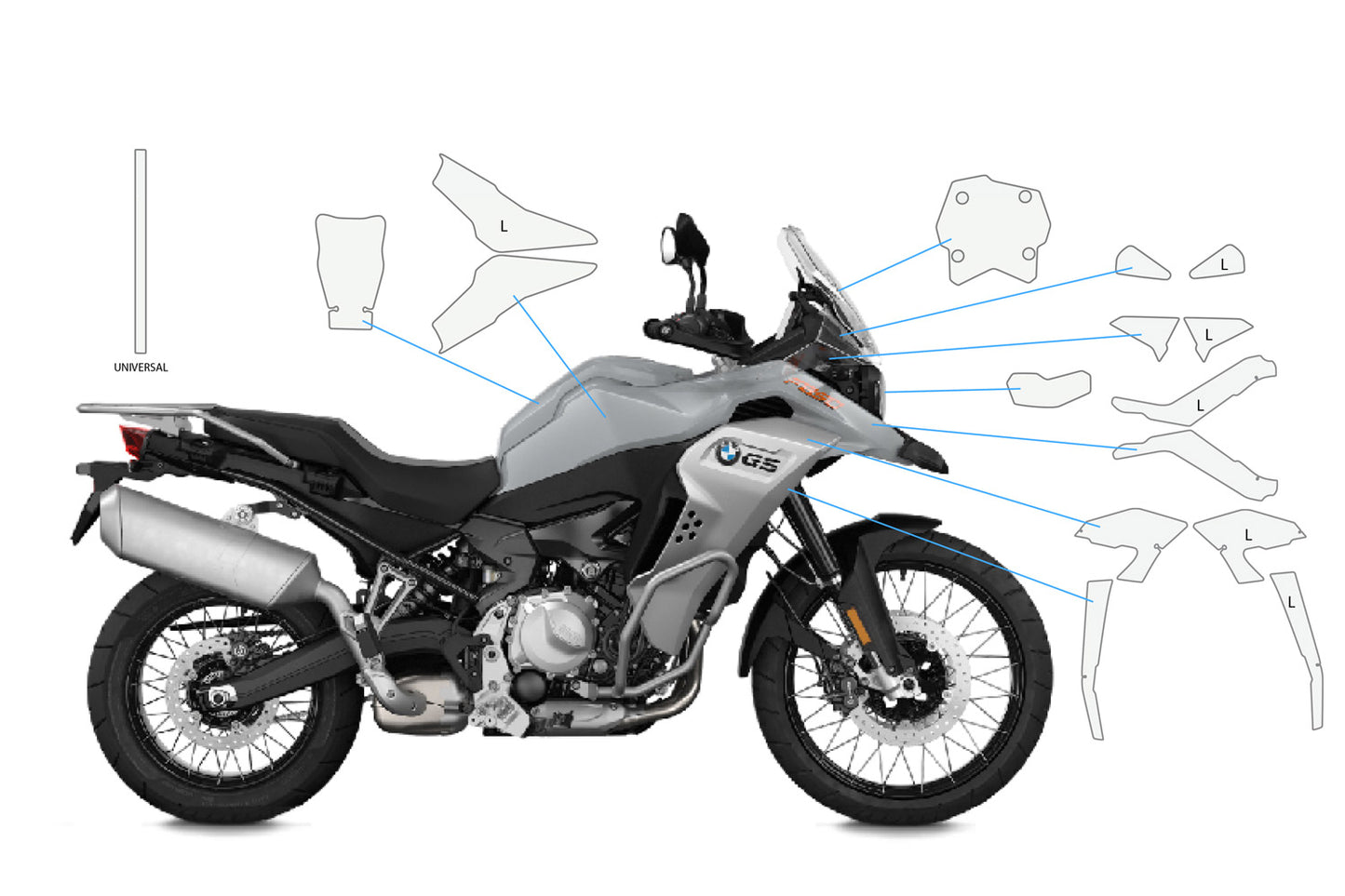 Komplettes Lackschutzset PremiumShield F 850 GS Adventure