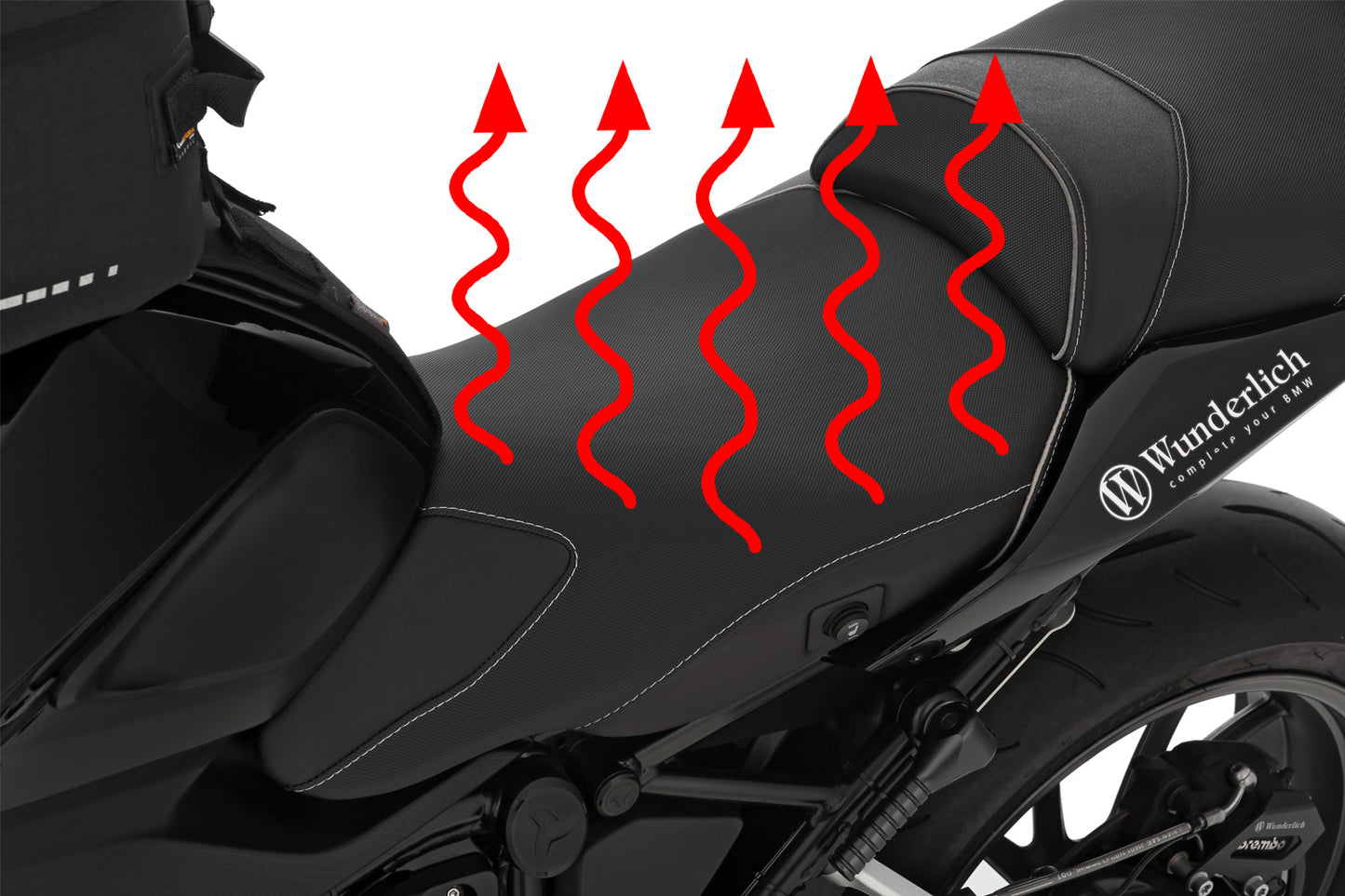 Wunderlich rider seat AKTIVKOMFORT with aftermarket seat heating