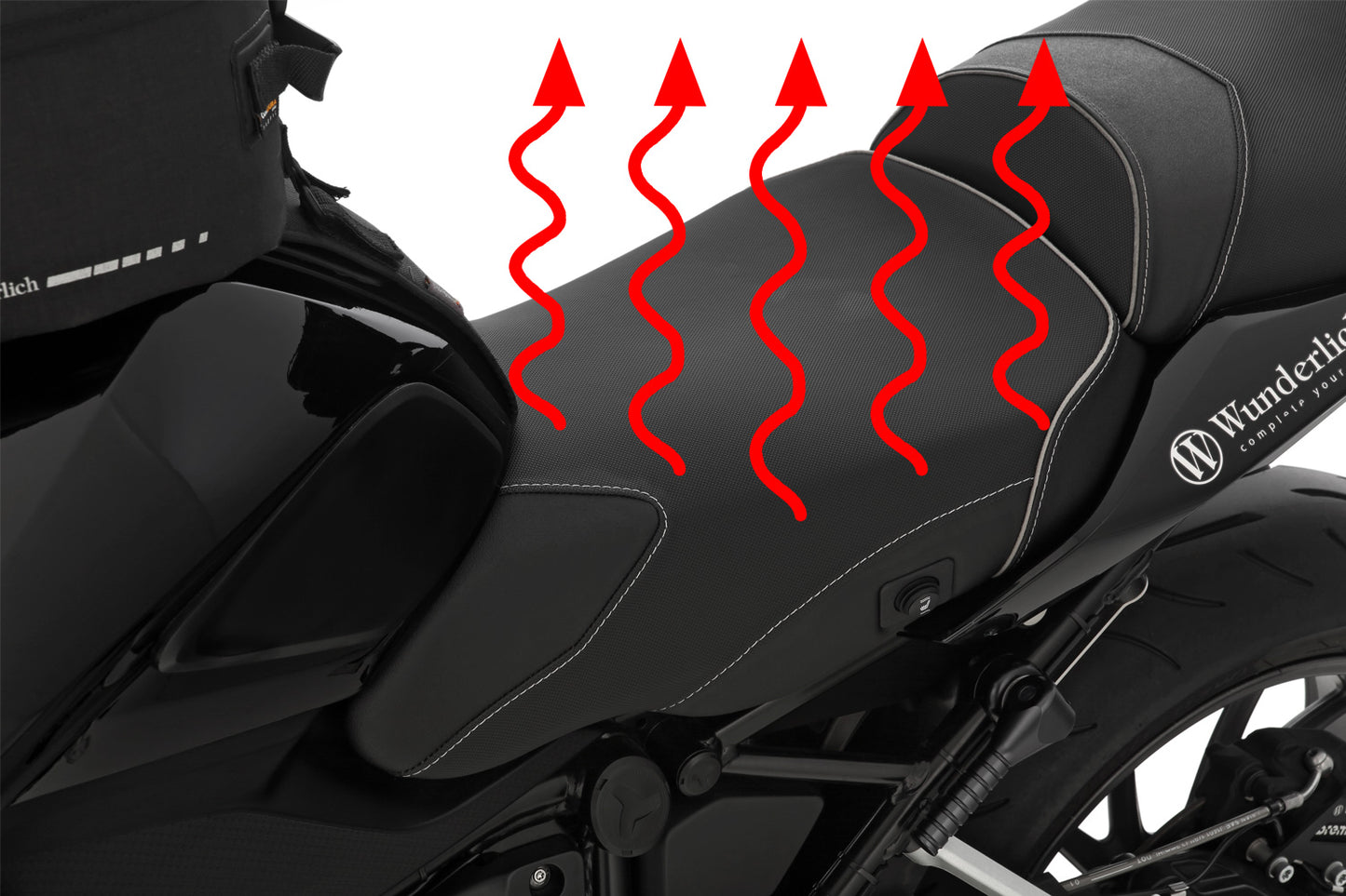 Wunderlich rider seat AKTIVKOMFORT with aftermarket seat heating