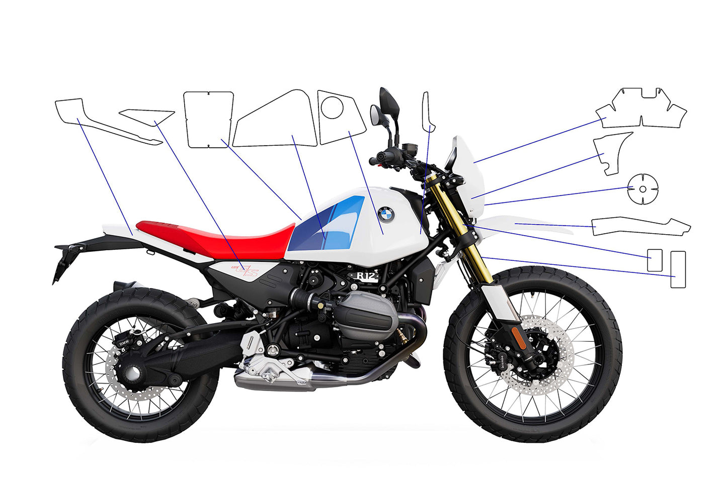 PremiumShield Paint Protection Film Complete Set â BMW R 12 G/S