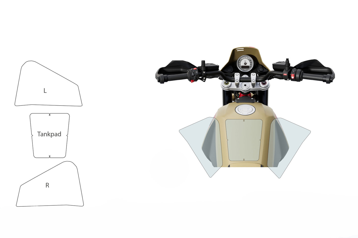 PremiumShield Paint Protection Film BMW R 12 G/S Tank Set