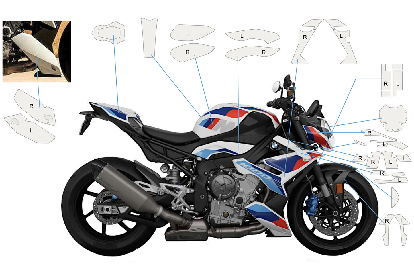 Komplettes Lackschutzset PremiumShield M 1000 R