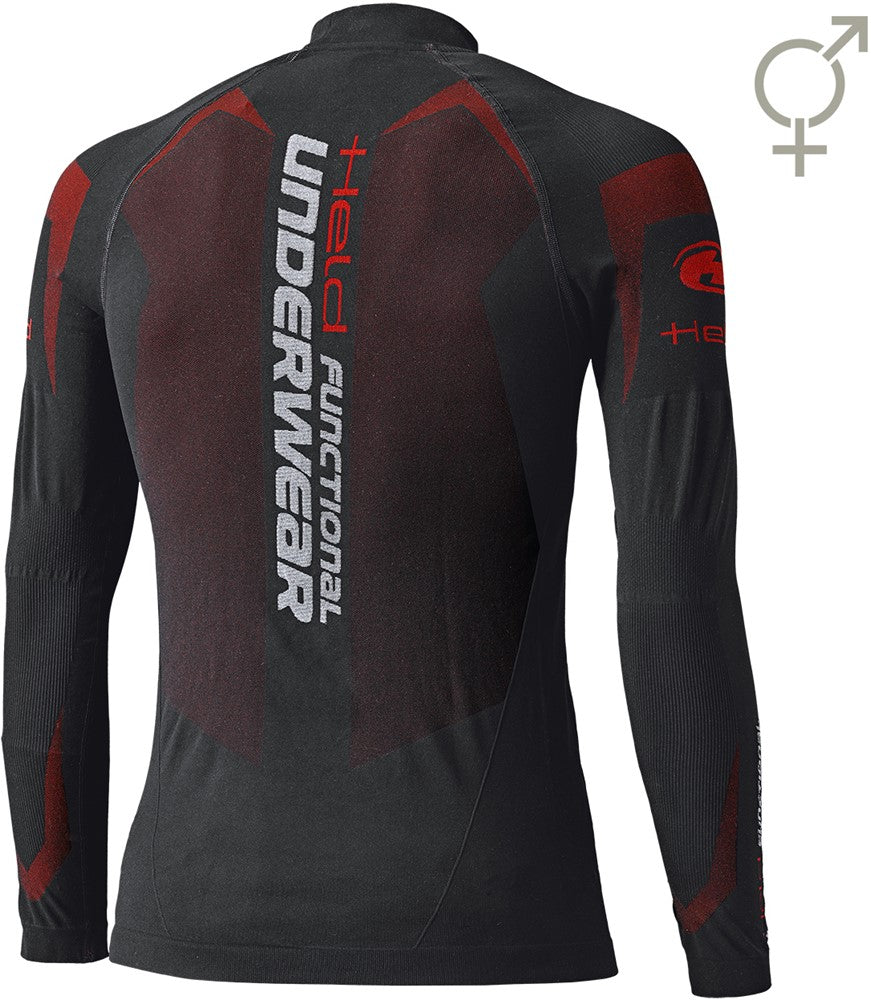 3D-SKIN WARM TOP FUNCTIONALSHIRT LONGARMS BLACK-RED (Heren)