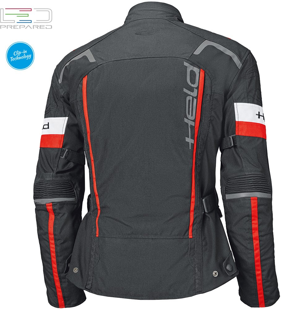 4-TOURING II TOURINGJACKET BLACK-RED (Heren)
