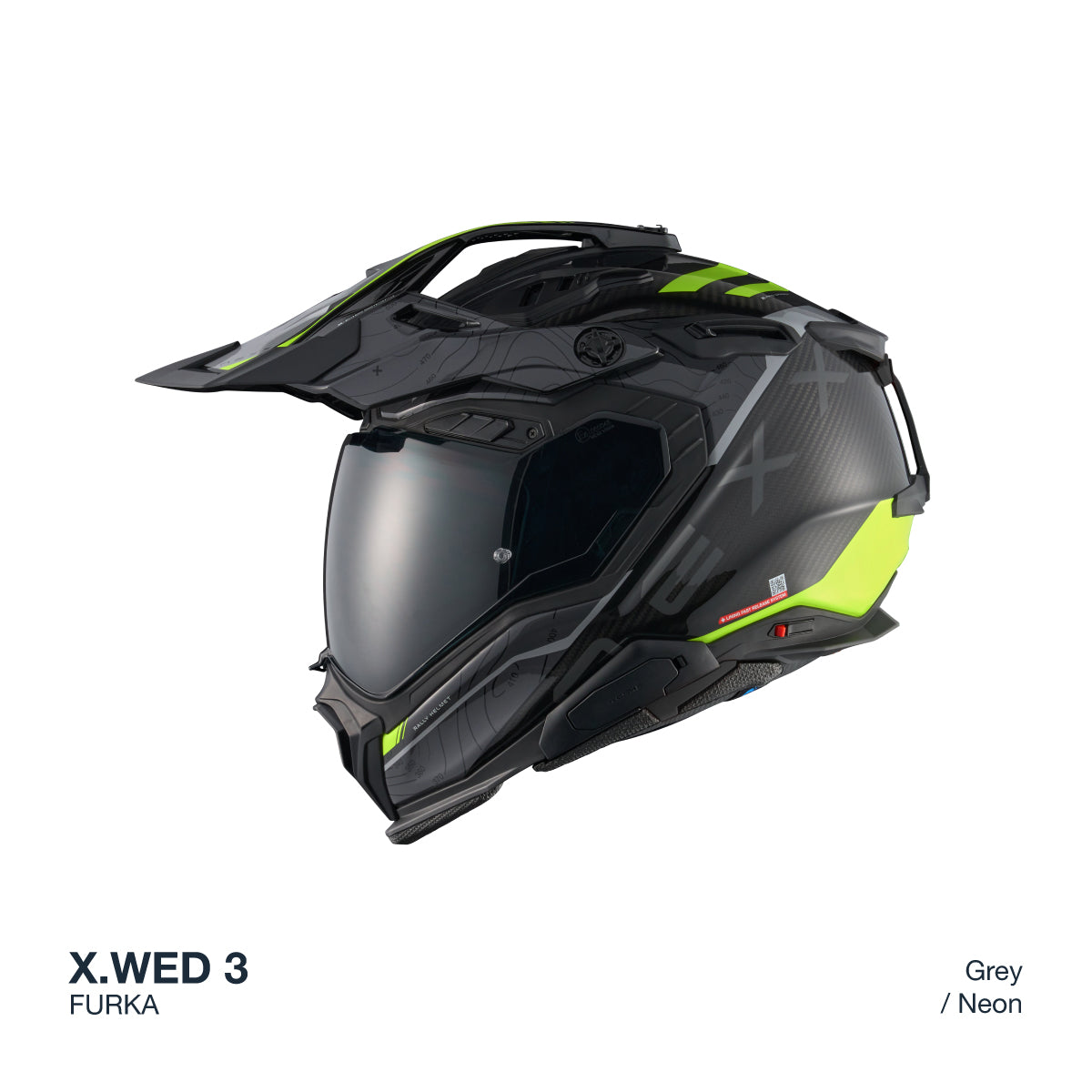 NEXX Helm X.WED3 FURKA CARBON GRAU.NEON