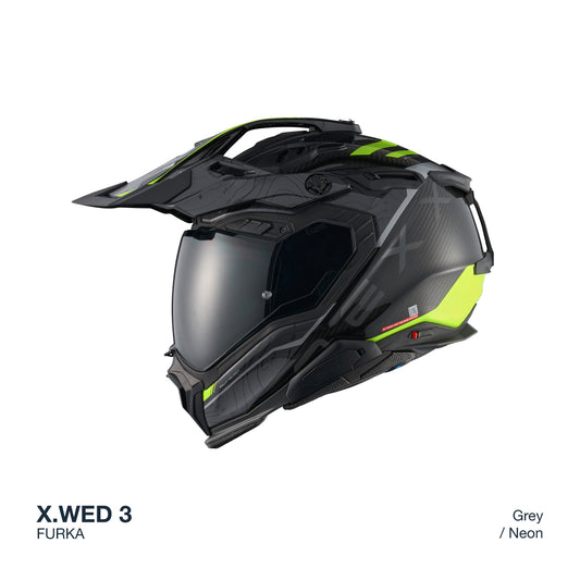 NEXX Helm X.WED3 FURKA CARBON GRIJS.NEON
