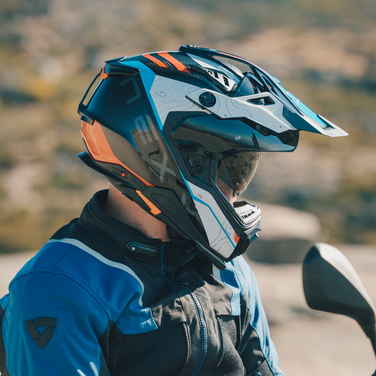 NEXX Helm X.WED3 FURKA CARBON ROT.BLAU