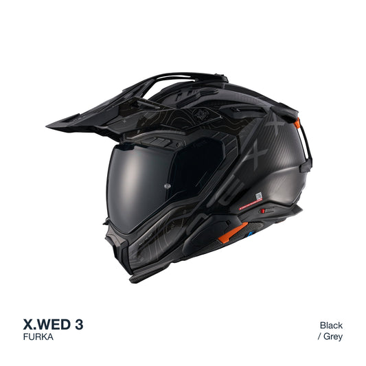 NEXX Helm X.WED3 FURKA CARBON ZWART.GRIJS