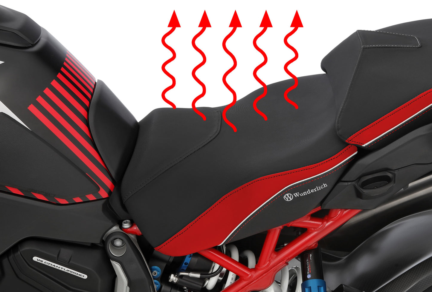 Wunderlich Rider Seat AKTIVKOMFORT with Heating Multistrada V4