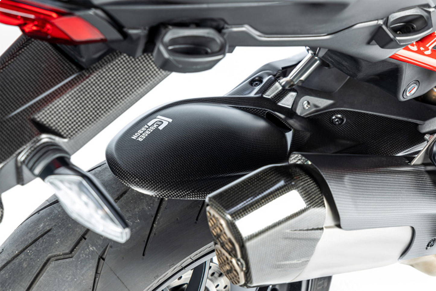 Ilmberger Rear Mudguard with Brake Line Cover Carbon Matte MTS /PP/RS