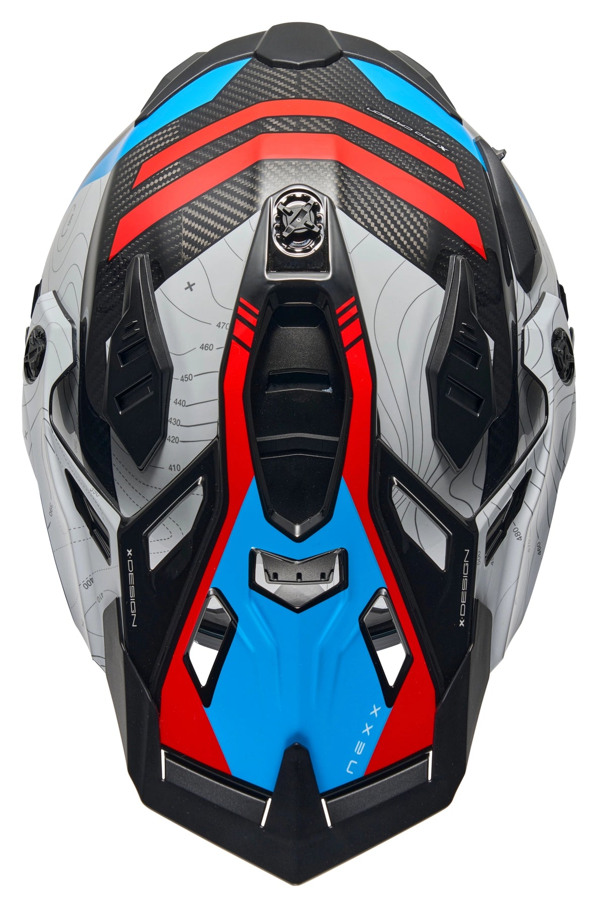 NEXX Helm X.WED3 FURKA CARBON ROT.BLAU
