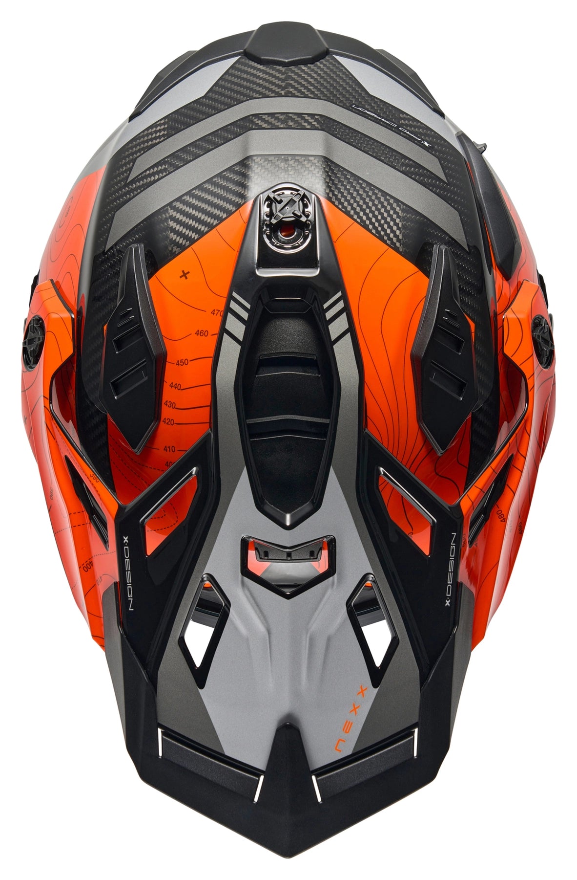NEXX Helm X.WED3 FURKA CARBON ORANGE.GRAU