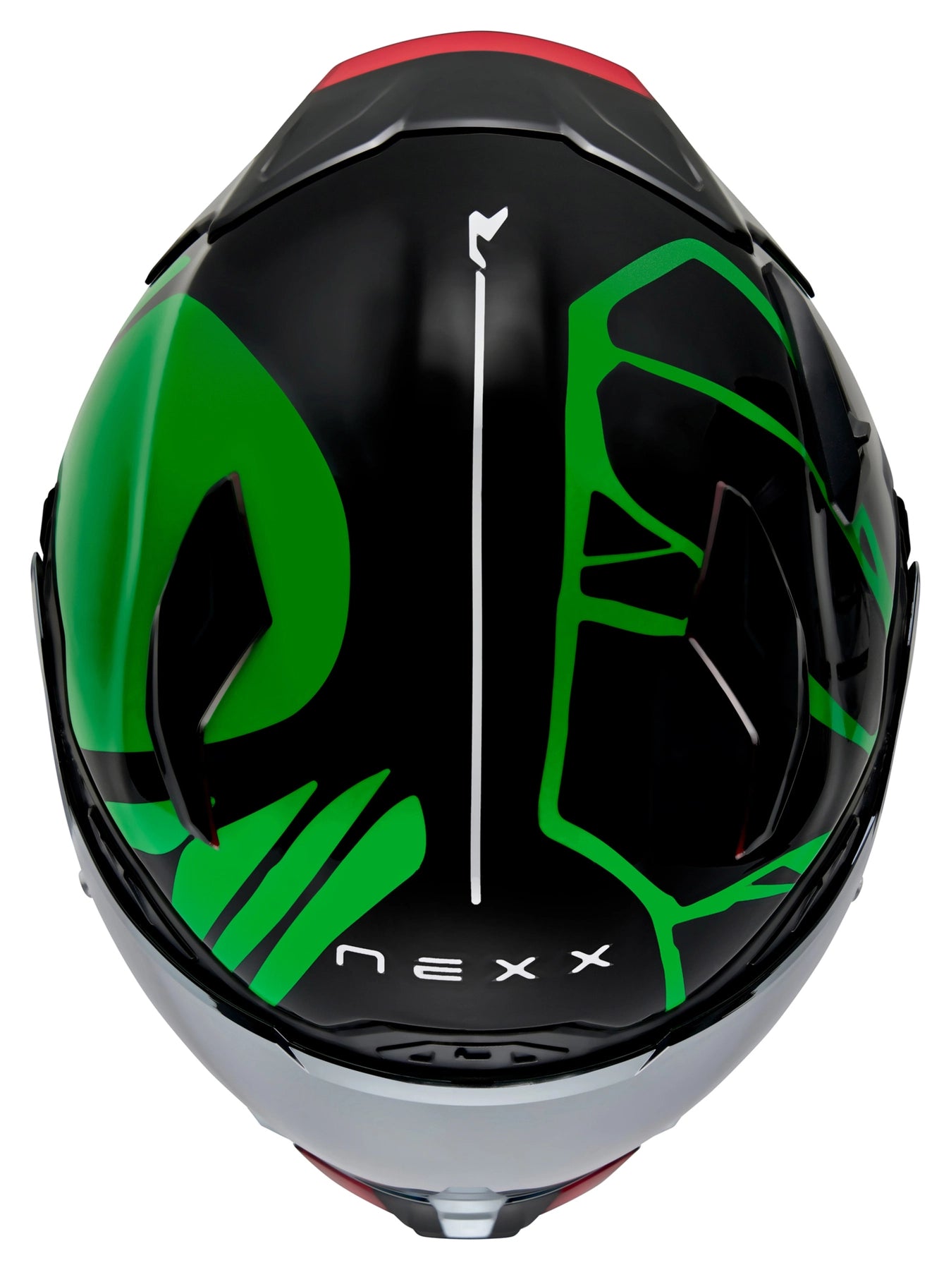 NEXX Helm X.WST3 B-SIDE CARBON SCHWARZ-GRÜN
