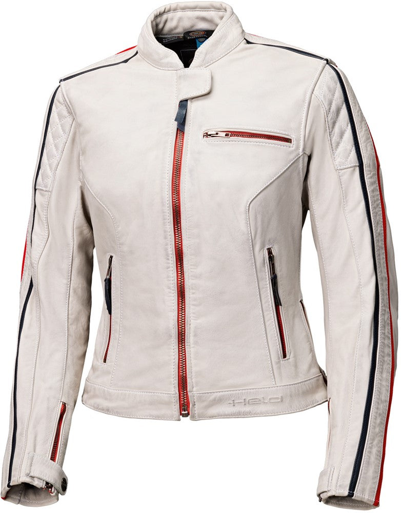 Held Brixham leatherjacket grey-red