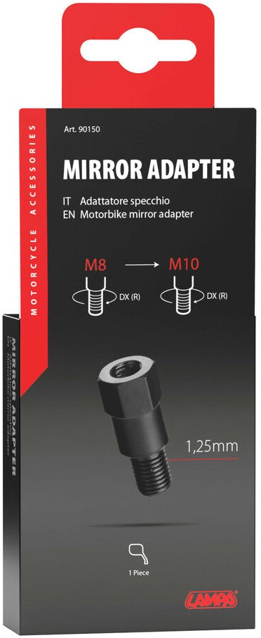 Mirror adapters - Thread Ø 8 mm right > Ø 10 mm right