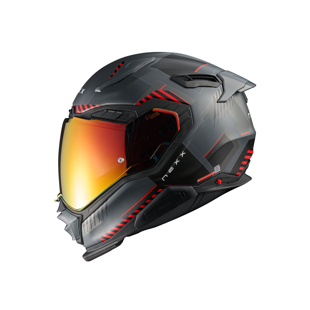 Nexx Helm X.WST3 FLUENCE GRAU.ROT