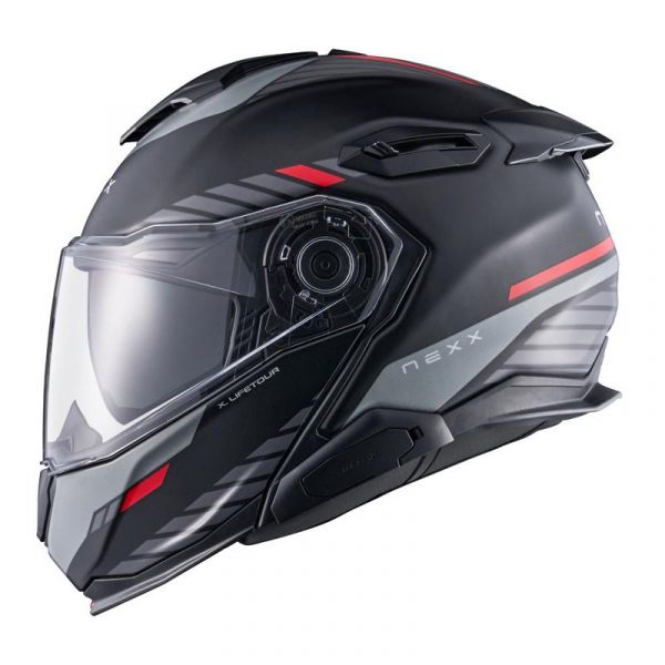 NEXX Helm X.LIFETOUR GLOBE SCHWARZ.ROT