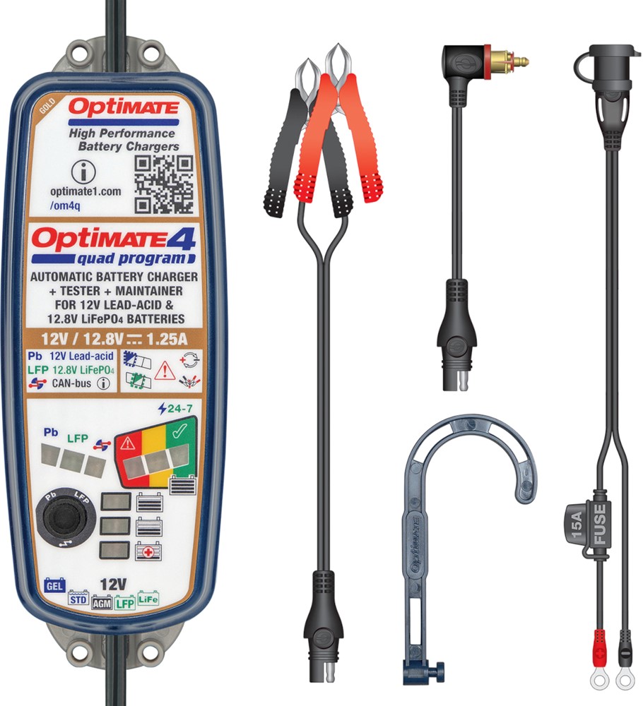 OptiMate 4 Gold Quad Program Premium + DIN plug