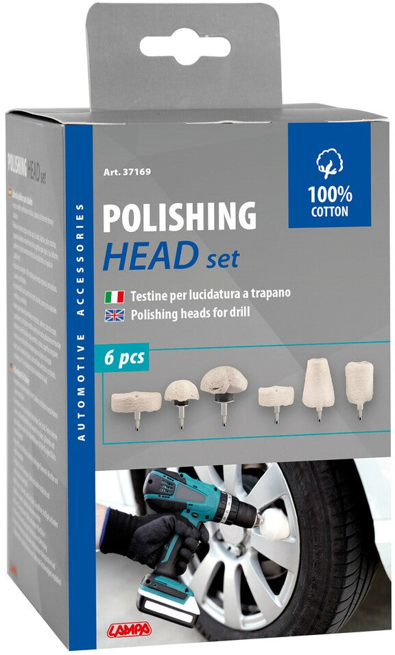 POLISHING HEADS FOR DRILLS - SET OF 6 PIECES