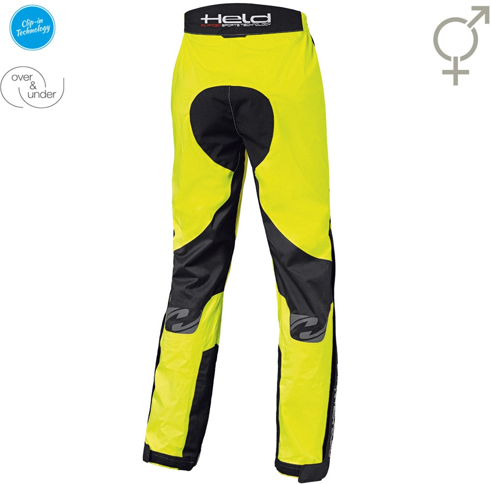 RAINBLOCK BASE SPORTY RAINPANTS BLACK-NEONYELLOW (Dames)