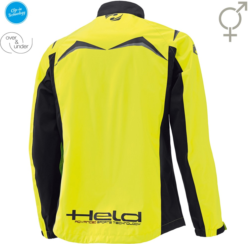 RAINBLOCK TOP SPORTY RAINJACKET BLACK-NEONYELLOW (Heren)
