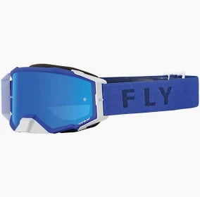 Fly MX-Brille Zone PRO Grau-Blau (Verspiegelte Linse)