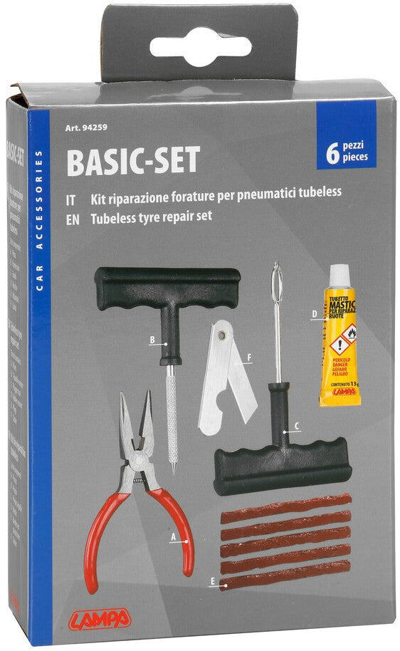 Tubeless tyre repair set - BASIC-SET