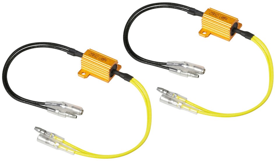 Wired resistors with quick connectors 2 pcs - 12V - 6 OHM - 25 W