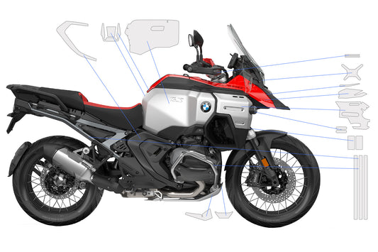 Complete lakbeschermingsset PremiumShield R 1300 GS Adventure Racing Red + Optie 719