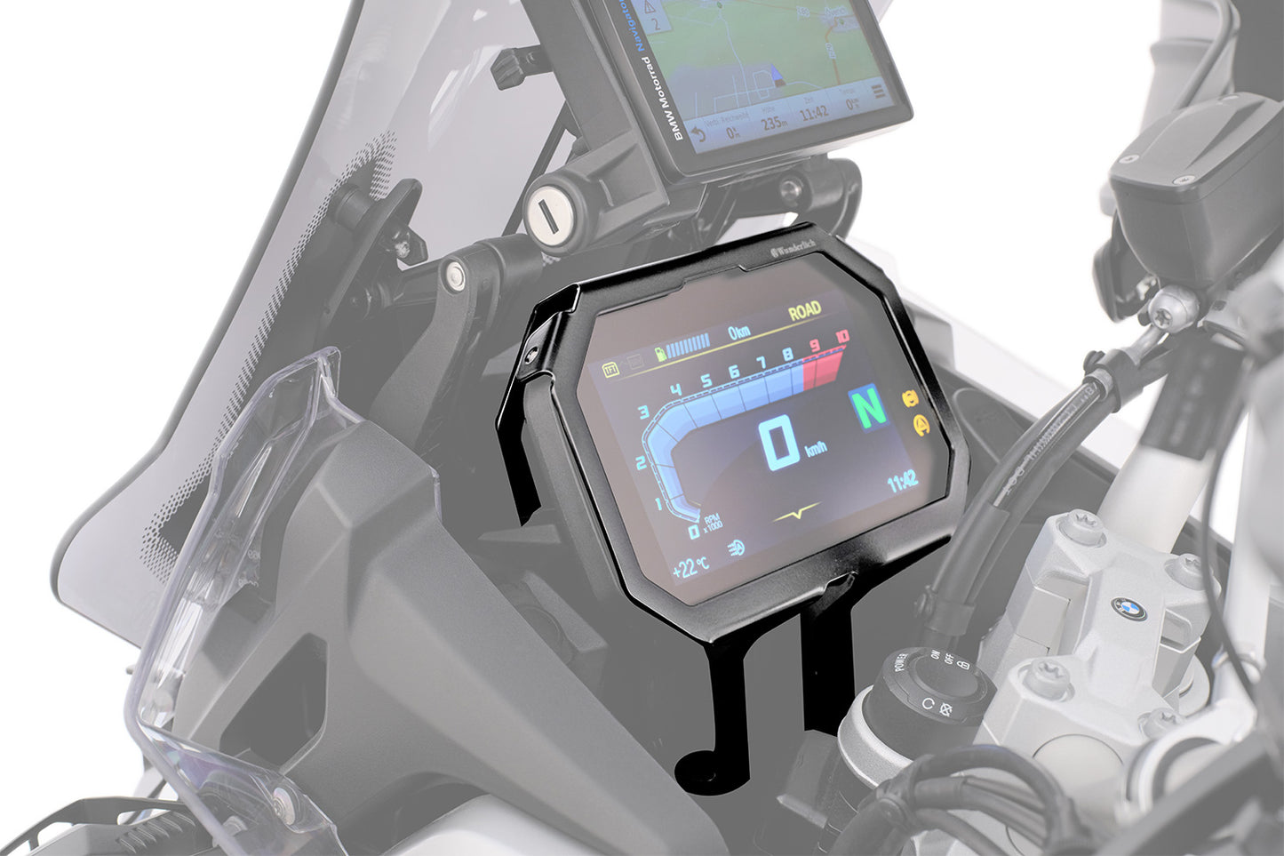 Wunderlich TFT Display Anti-Theft Protection with Sun Visor Preparation