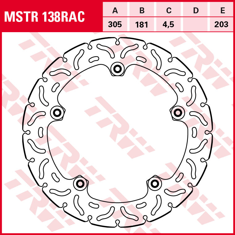 TRW brake disc MSTR138RAC RAC