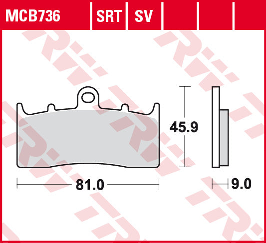TRW Road & Track sintered brake pads MCB736