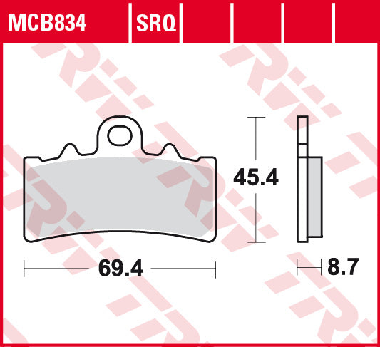 TRW gesinterte Street-Bremsbeläge MCB834SV