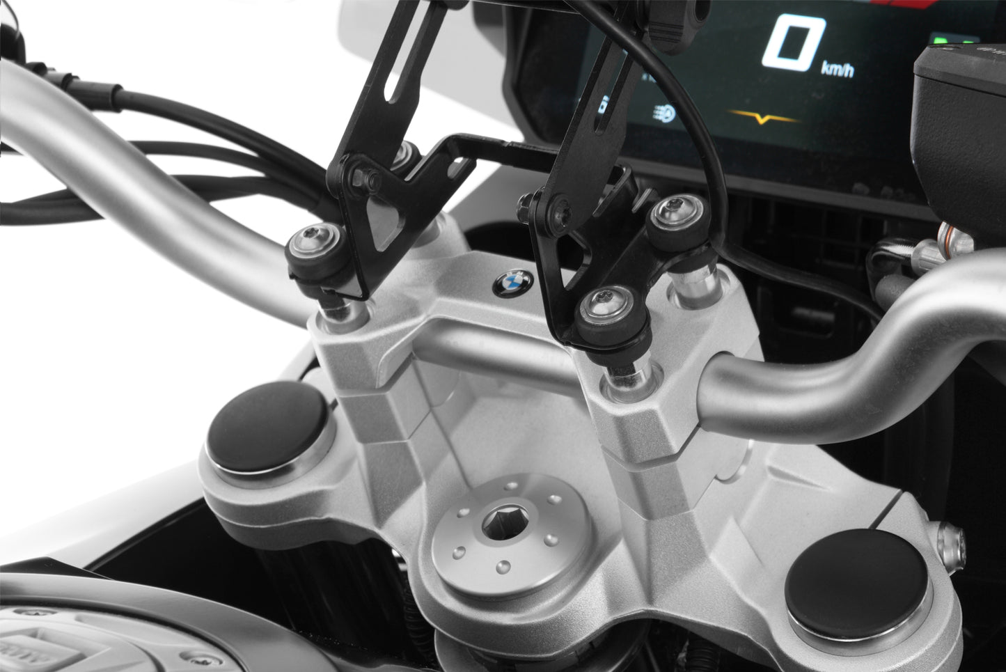 Wunderlich ERGO handlebar riser for models with BMW sat nav F 750 GS / F 800 GS