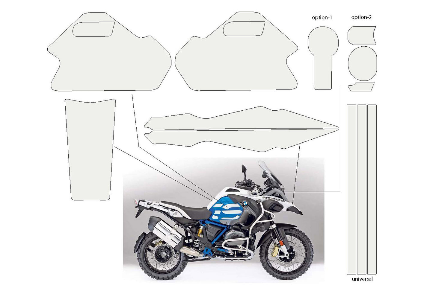 Complete paint protection set PremiumShield R 1200 GS LC Adventure