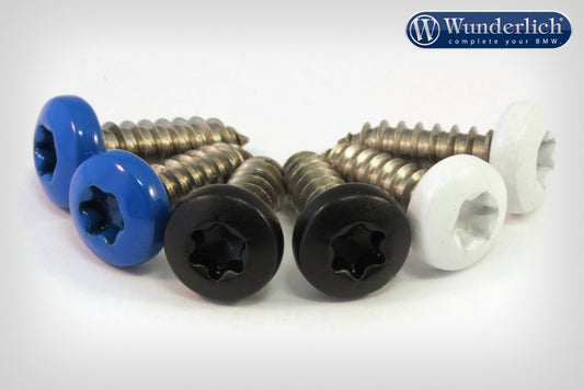 Gekleurde kentekenplaatschroef RVS M4.8x16 6-delige set