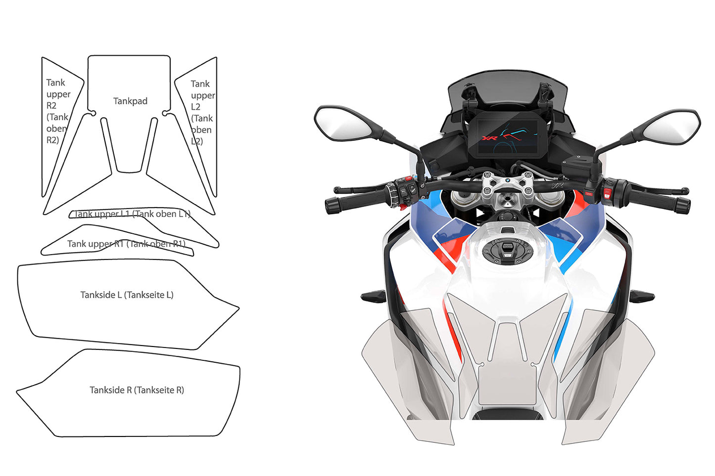 Tankbescherming S/M 1000 XR PremiumShield