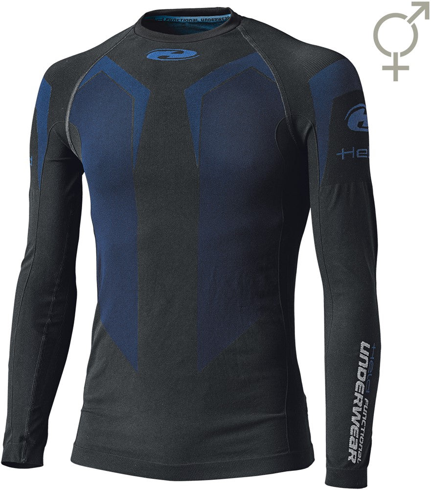 3D-SKIN COOL TOP FUNCTIONALSHIRT LONGARMS BLACK-BLUE (Heren)