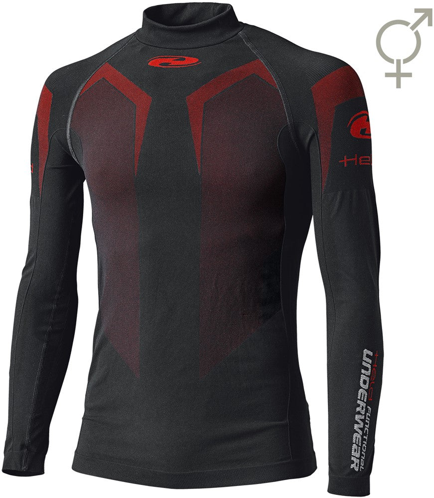 3D-SKIN WARM TOP FUNCTIONALSHIRT LONGARMS BLACK-RED (Dames)