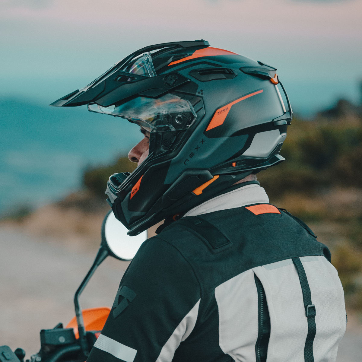 Nexx Helm X.WED3 KEYO GRAU.ROT MT