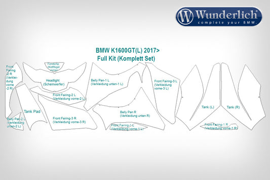 Komplettes Lackschutzset PremiumShield K 1600 GT