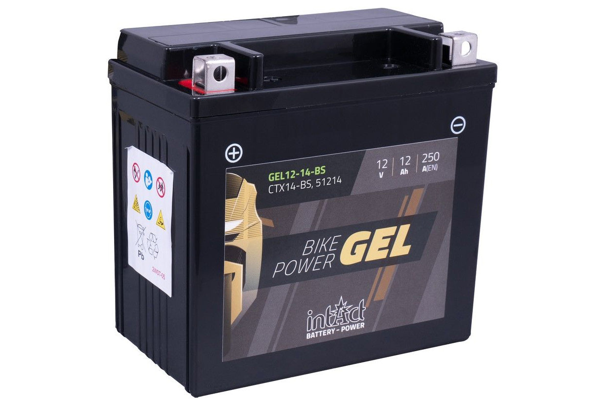 intAct Gel-Motorradbatterie Bike-Power GEL12-14-BS