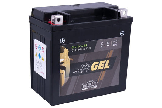 intAct Gel-Motorradbatterie Bike-Power GEL12-14-BS
