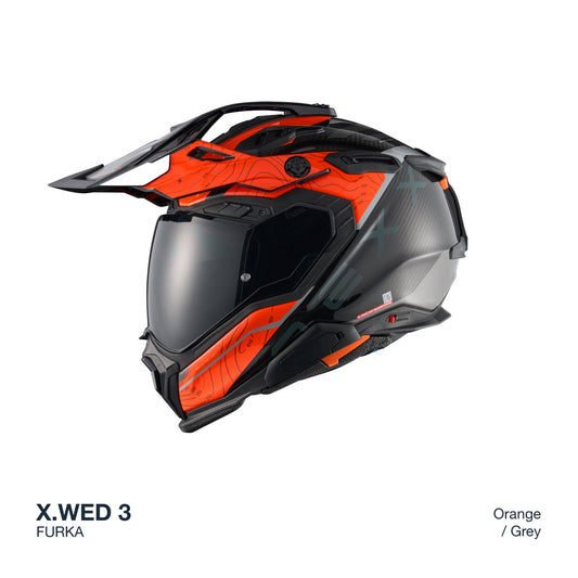 NEXX Helm X.WED3 FURKA CARBON ORANGE.GRAU