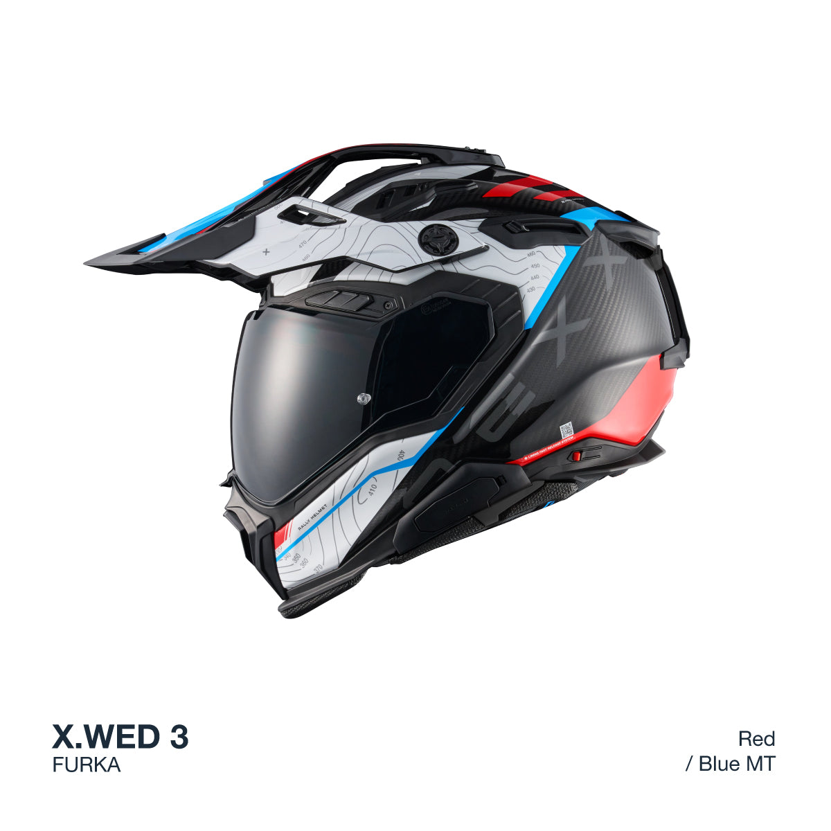 NEXX Helm X.WED3 FURKA CARBON ROT.BLAU